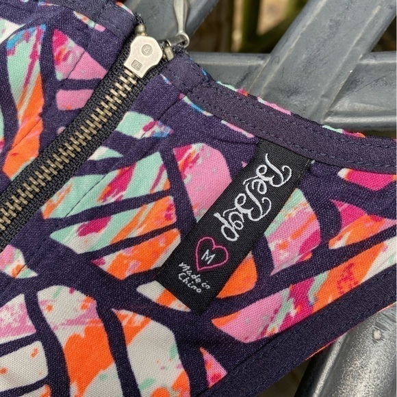 BEBOP midi racerback dress size medium in fun bright colors. Back zipper. EUC!! - Picture 7 of 16